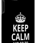 Fischertechnik Ski Town Souvenir Phone Case Keep Calm And Hit The Slopes Funny Snow Trip Keepsake For Skiers And Snowboarders Great Gift For The Whole Ski Team On Winter Vacations, black two-part phone case