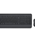 Smooth Workstation Setup Featuring Heavy Duty USB C Dock With 130W PD 4K Video Output Ethernet Port And Sick Adjustable Monitor Arm Paired With Cracked Wireless Keyboard Mouse Kit Plus Gel Wrist Rest For Your Dream Home Office Flex. Black wireless keyboard and mouse kit with multimedia keys and ergonomic design.