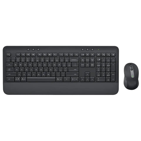 Smooth Workstation Setup Featuring Heavy Duty USB C Dock With 130W PD 4K Video Output Ethernet Port And Sick Adjustable Monitor Arm Paired With Cracked Wireless Keyboard Mouse Kit Plus Gel Wrist Rest For Your Dream Home Office Flex. Black wireless keyboard and mouse kit with multimedia keys and ergonomic design.