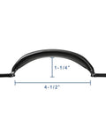 Front view of six and a half inch black pulls two pack for barn doors garage doors screen doors fences and cabinet, shown with measurements.