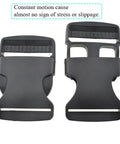 1.5 Inch Quick Side Release Buckles 4 Pack No Fuss Durable Plastic Clips For Nylon Webbing Straps shown in black color