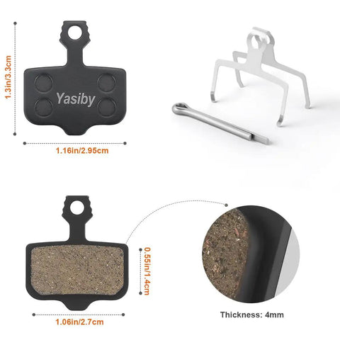 High-Performance Disc Brake Pads for Mountain Biking, 4 Pairs With Installation Tools, Compatible With SRAM Avid Elixir details