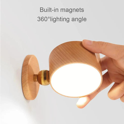 Wireless Wall Mounted Reading Light Two-Pack With USB Charging Port, Rechargeable Battery, 360 Degree Rotating Magnetic Ball