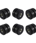 Heavy Duty Vibration Mount Isolators Set Six Piece Kit Compatible With TK SB 100 110 190 Models Direct Fit Replacement For 917709 Parts, six black rubber isolators.