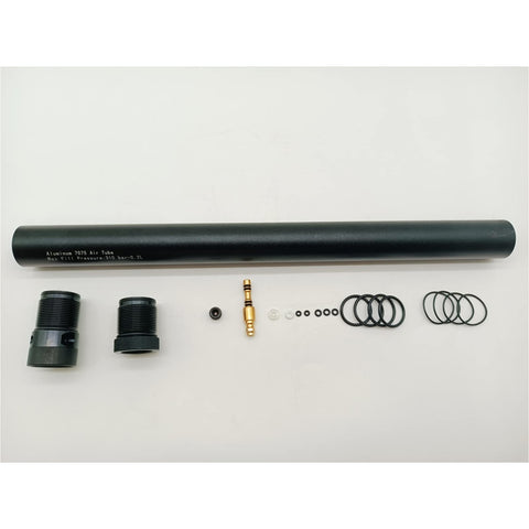 High Pressure Airgun Cylinder Barrel For Hatsan Long Bull Boss Fit 9.1 Inch Black Tube With Hidden Fill Probe And Built In Gauge