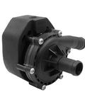 Straight Bolt On Electric Cooling Water Pump For Nissan Leaf And Infiniti Q50 Fits Like A Glove Replaces 215813nf0a side view with hoses.