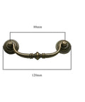 8 Pack Antique Bronze Drop Bail Drawer Pulls 3.5 Inch Center Hole Vintage Dresser Handles With Screws Zinc Alloy Durable