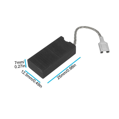Single carbon brush 7x12.5x25mm with wire for hammer drills, part of Two Pairs Hammer Drill Carbon Brushes 7x12.5x25mm Compatible With TE-74 TE-75 TE-76 TE-704 TE-705 DD100 D8 For Pro Grade Smooth Power Delivery And Longer Motor Life