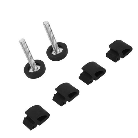 Xixian Truck Hood Bumper Stopper Set For 1967 To 1972 Models Includes Rubber Cushion Buffer And Screws Black Adjuster Replacement Kit That Fits Like A Glove, black rubber hood stops and screws