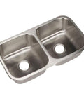 Elite Stainless Steel Kitchen Sink 31 Inch Undermount 50 50 Double Bowl With Strainer, Ultra Durable 18 Gauge T 304