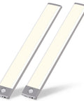 Lit 54 LED Under Cabinet Lights USB Rechargeable Kitchen Night Light Motion Activated Battery Operated Sleek Aluminum 2 Pack