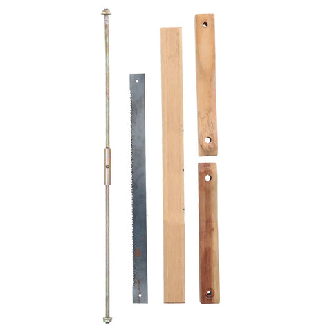 Medium Frame Saw Blade Replacement For Woodworking And Carpentry Smooth Draw Cut Design, includes rust-resistant blade and wooden handles.