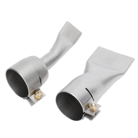 Top Tier 2 Pack Flat Welding Nozzle Tips For Hot Air Gun Stainless Steel Wide Nozzles 20mm Small And 40mm Large Soldering Accessory.