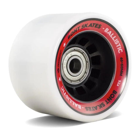 Ballistic Roller Skate Wheels with Bearings for Indoor and Outdoor Quad Skates 60x40mm 92A Durable Wheel Side View