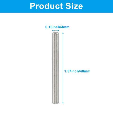 30Pcs M4 40Mm Stainless Steel Dowel Pins Set For Shelf Support And Furniture Pegs Unthreaded Cylindrical Dowels Silver Finish