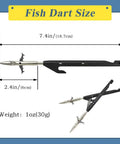 Beefed Up Fishing Darts For Slingshots Package D with barbed tips, 7.4in length, 2.4in width, 1oz weight