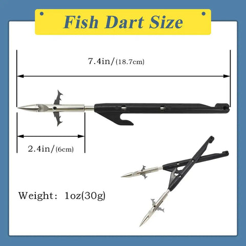 Beefed Up Fishing Darts For Slingshots Package D with barbed tips, 7.4in length, 2.4in width, 1oz weight