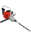Kickass 25.4cc Gasoline Punch Drill And Concrete Breaker Kit with sharp tungsten bit for effective rock chiseling.