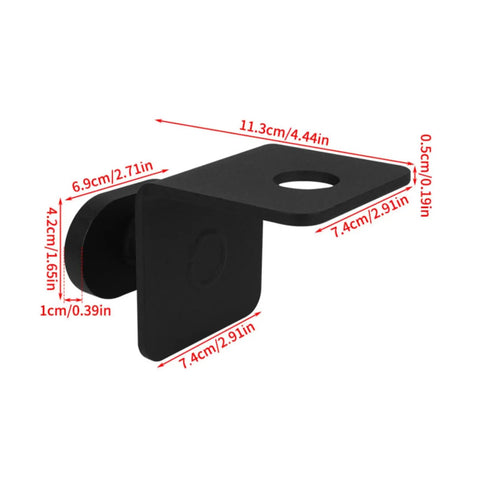 Heavy Duty Carbon Steel Container Twist Locks Anchors With Right Angle Bracket Lock System, black, with measurements shown.