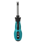 Real Deal Knockout Gear 4 Piece U Fork Spanner Screwdriver Kit With Magnetic CRV Steel Bits In M1.7 M2.0 M2.3 M2.6 Sizes For No Sweat PCB Fixes And Fast Door Maintenance Tasks Daily, showing ergonomic handle and fork tip.