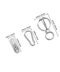 Stainless Steel Horse Stirrup And Tie Ring Set For Trailers And Show Ready Riders Durable Trailer Accessory Clip with measurements shown