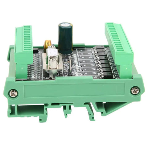 Side view of Programmable PLC Controller For Industrial Automation With 12 Input Points And 8 Transistor Outputs, Optional Analog Input 0 To 10 Volt