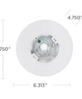 Outdoor Ceiling Fan And Luminaire Box White Round Weatherproof Electrical Box for Ceiling Fans with Lights, dimensions 7.750" and 6.313"