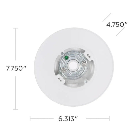 Outdoor Ceiling Fan And Luminaire Box White Round Weatherproof Electrical Box for Ceiling Fans with Lights, dimensions 7.750" and 6.313"