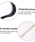 Long Handle Hand Scythe For Weeding And Cultivation Heavy Duty Manganese Steel Garden Tool blade and wooden handle details