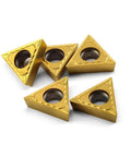 Carbide Turning Inserts TCMT16T304 TCMT32.51 Positive Cutting Action For Steel And Cast Iron Long Tool Life Low Friction Tin Coated Solid