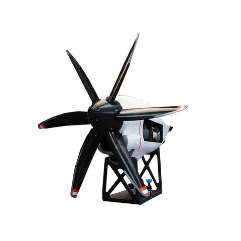 T56 A15 Turboprop Engine Scale Model Kit For C 130 Hercules With Working Propeller Realistic Internal Components Hands On STEM Display For Aviation Enthusiasts And Learners, black propeller view