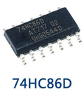 10 Pack 74HC Logic ICs Featuring 74HC14D 74HC00D 74HC02D 74HC04D 74HC08D 74HC27D 74HC74D 74HC32D 74HC86D In SOP-14 Packages High Speed CMOS Digital Gate Chips For Prototyping And DIY Electronics Projects., 74HC86D SOP-14 IC chip