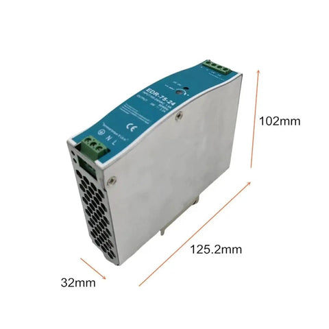 Beefy 75 Watt 24 Volt Industrial Switching Power Supply DIN Rail Mount for CCTV and LED Lighting SMPS Converter