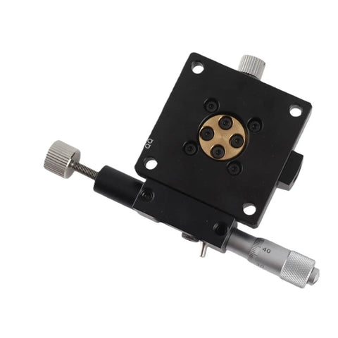 Pro Grade Fine Tune Rotation Stage For Optical Experiments With Precision Bearings And Smooth Sliding Aluminum Alloy Body With Black Anodized Finish Durable And Stable For Precise Angles And Fine Tuning In Measurements, black manual stage