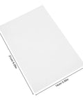 Boss Grade Flower Wrapping Paper Kit 200 Pieces 21x14 CM White Paper sheet with measured dimensions in centimeters and inches