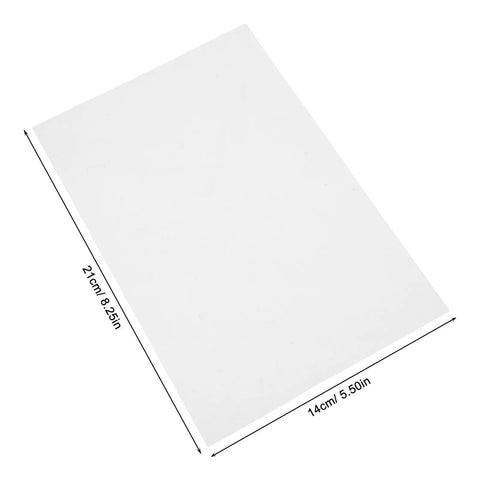 Boss Grade Flower Wrapping Paper Kit 200 Pieces 21x14 CM White Paper sheet with measured dimensions in centimeters and inches