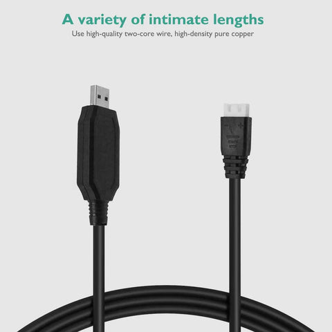 Charger Cable Compatible With Water Gel Ball Bead Blaster SRB1200 SRB400 Sub SRB400 AEG Style Power Supply Adapter With XH 3P Connector Plug Cord 1 Pack For Quick Reliable Recharging showing USB and XH-3P connectors