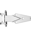 Refrigeration Door Hinge For Industrial Oven Cabinet And Freezer Heavy Duty Zinc Alloy Replacement Pivot For Commercial Refrigeration Cabinets Durable Smooth Movement And Long Lasting Performance, chrome hinge side view
