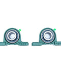 UCP207-20 Pillow Block Mounted Bearing 1-1/4 Inch Bore Set Of 2, Built To Last Heavy Duty Cast Iron Housing With Chrome Steel Ball Bearing, Ideal For Industrial Motors, Conveyors, And Machinery front view
