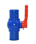 Heavy Duty 50 63 75 100 Mm Water Tape Hose Connector Tee Straight Ball Valve Pipe Fitting For Farm Irrigation And Large Sprinkler System White With Three Way Valve And Universal Hose Clamp Compatibility Built For Easy No Fuss Setup, blue plastic hose connector with red ball valve