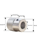 Beefy Aluminum Alloy Handwheel With Knurled Adjustment Handle, 20mm Outer Diameter, 4mm Bore, CNC Precision Machining detail view