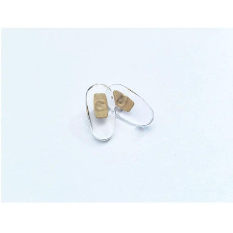 Straight Up Premium Screw In Silicone Nose Pads For Sunglasses And Glasses Universal Eyewear Replacement Hardware Gold Color close-up view