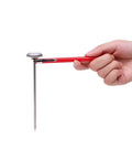 Hand holding Instant Read 1 Inch Dial Thermometer For Coffee Nerds, Coffee Drinks And Milk Foam, Stainless Steel And Easy To Clean, Ranges From 0 To 220 Fahrenheit, Fast Accurate Read For Home Barista Use