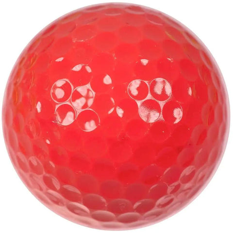 Bright Colored Mini Golf Balls Eight Pack For Practice And Fun For All Golfers Indoor And Outdoor Training red ball close-up.