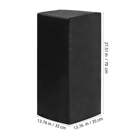 Heavy Duty Outdoor EV Charger Post Cover With Kickass Waterproof And Dustproof Shell, 27.51 x 13.76 x 13.76 inches, matte black.