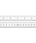 Pro Grade Flexible Steel Rule With Satin Chrome Finish For Quick Reading And Precision, Millimeter And Inch Graduation, C334 500