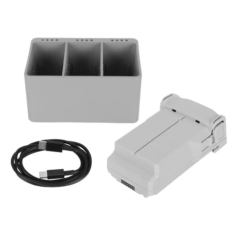 Two Way Charging Hub For Mini 3 Pro Drone Batteries, Rapid Three Battery Charger With Replacement Battery shown separately