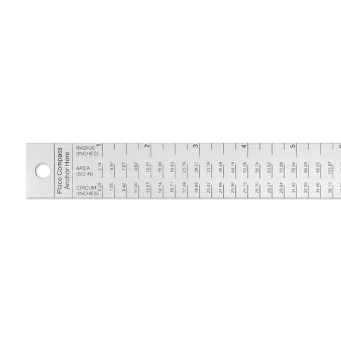 No Fuss Aluminum Beam Compass Ruler Kit With Adjustable Trammel Points measuring guide with radius and area markings.