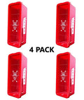 Built Different Bold Red Heavy Duty Plastic Outdoor Fire Extinguisher Storage Cabinet For Ten Pounds Rock Solid Weatherproof Lockable Wall Mounted Safety Mount Top Tier Four Pack