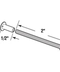Heavy Gauge Steel Sliding Door Binder Posts With Dead Simple Flat Head Fasteners For Patio And Screen Doors No Sweat Diy Installation Rock Solid Mounting Hardware Fits Standard Door Frames Smoothly, featuring 2-inch screw with 1/2-inch post.